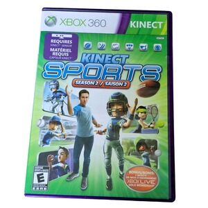 Kinect Sports Season 2 Xbox 360 Microsoft Game NTSC Football Baseball Tennis E